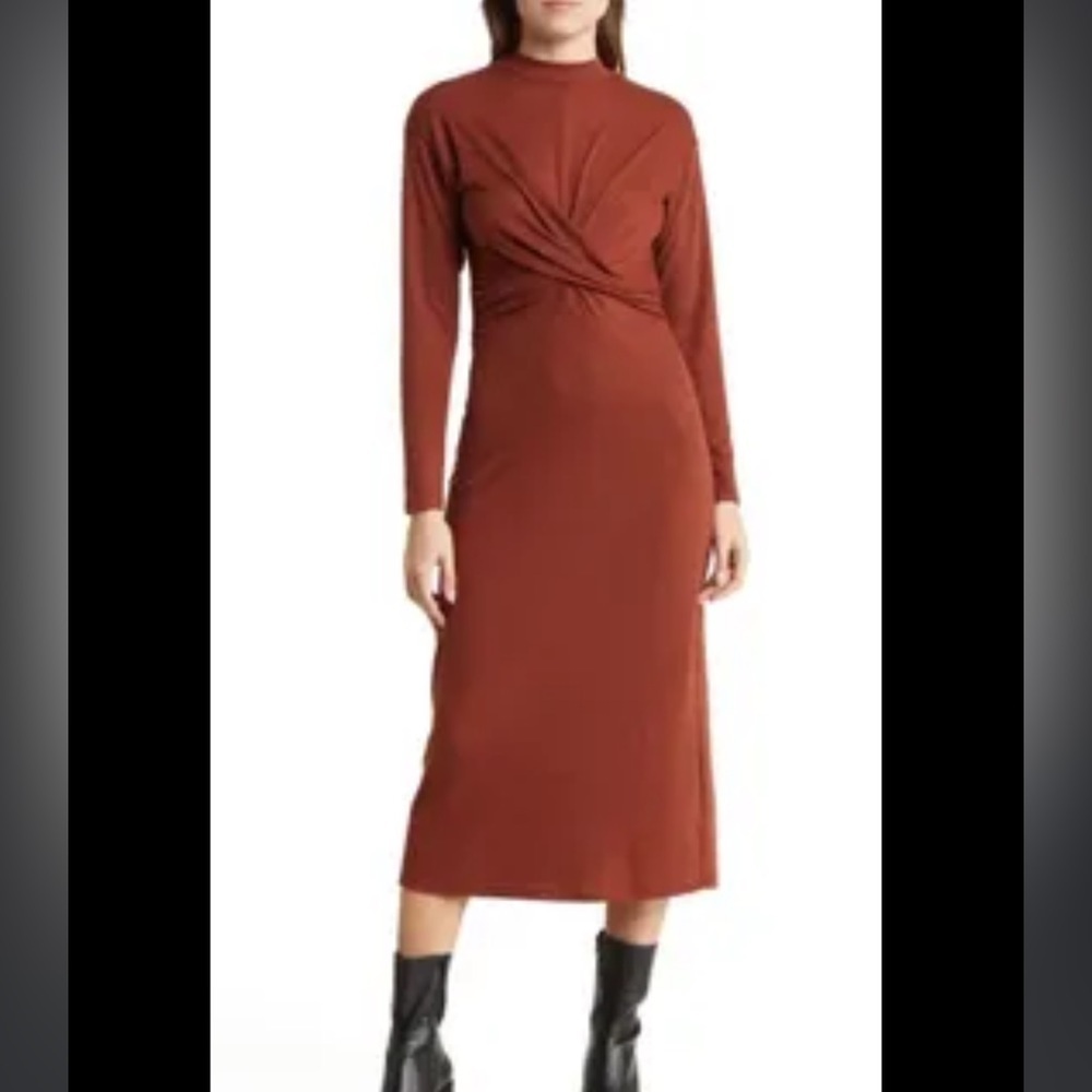 NWT LUSH LONG SLEEVE RIBBED DRESS